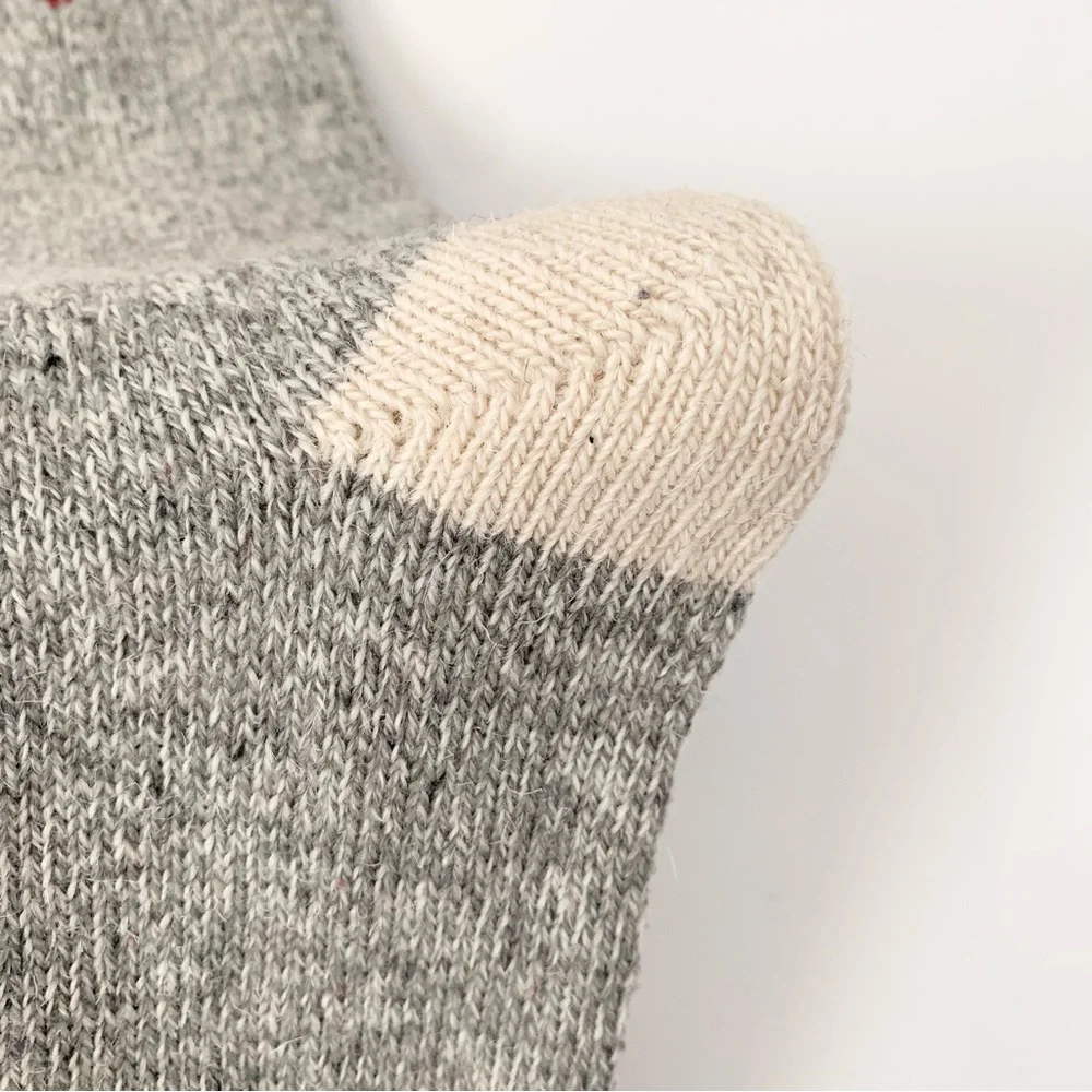Long thick wool blend ragg boot socks (vintage sock monkey style)